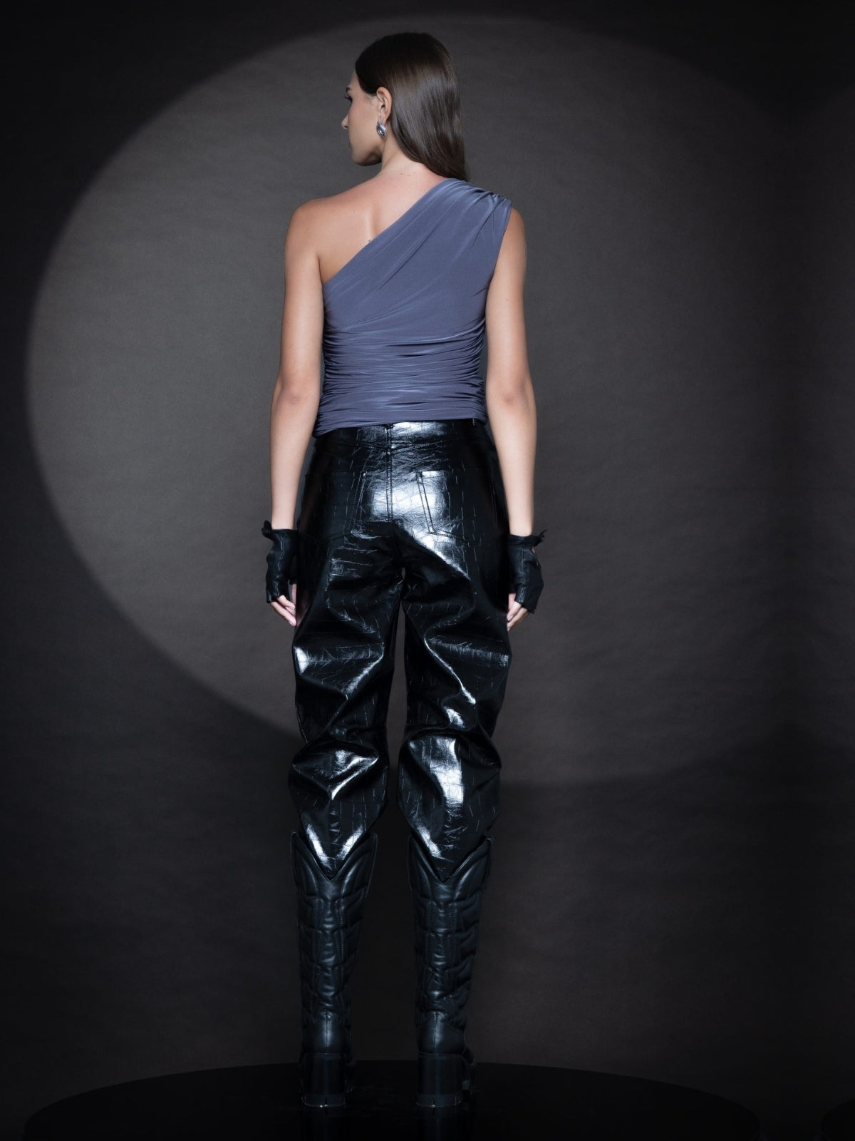 Alaia Leather Barrel Pants
