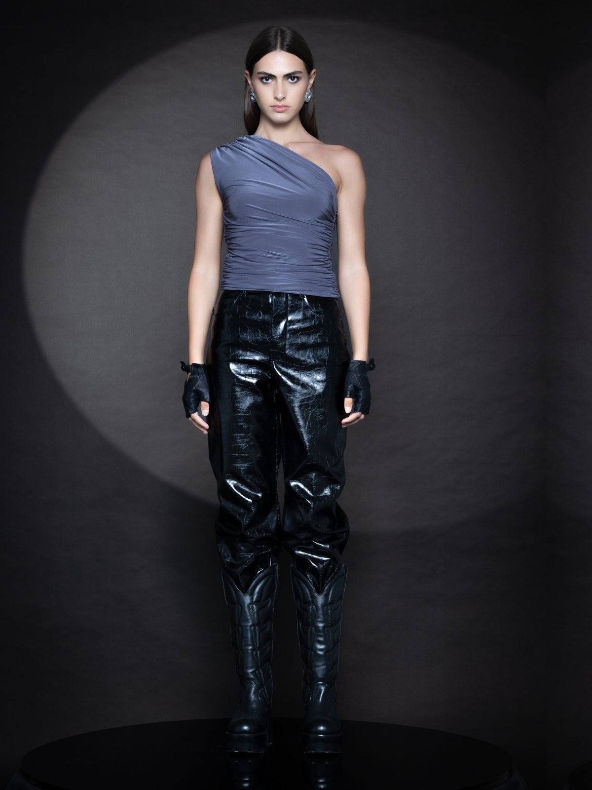 Alaia Leather Barrel Pants
