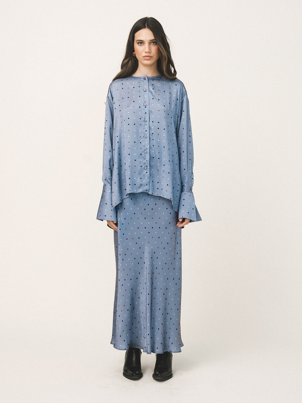 BIANCA Satin Long Skirt