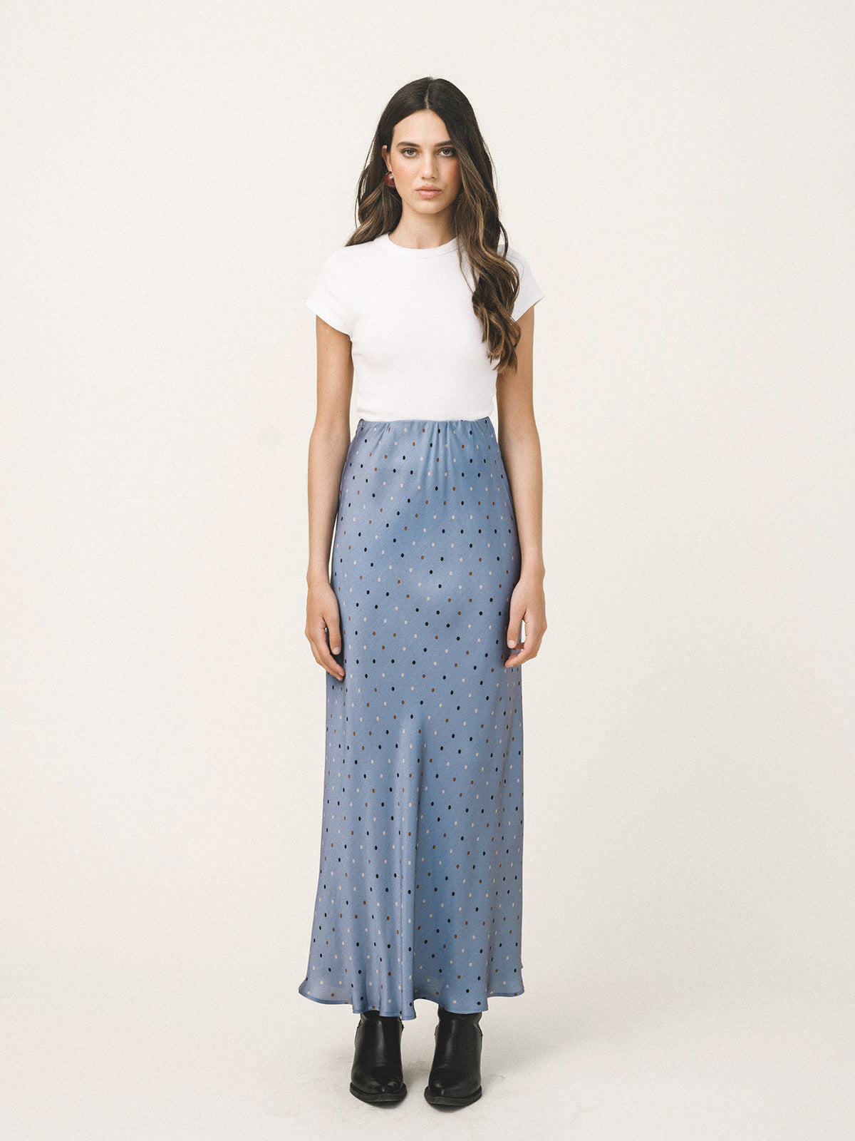 BIANCA Satin Long Skirt