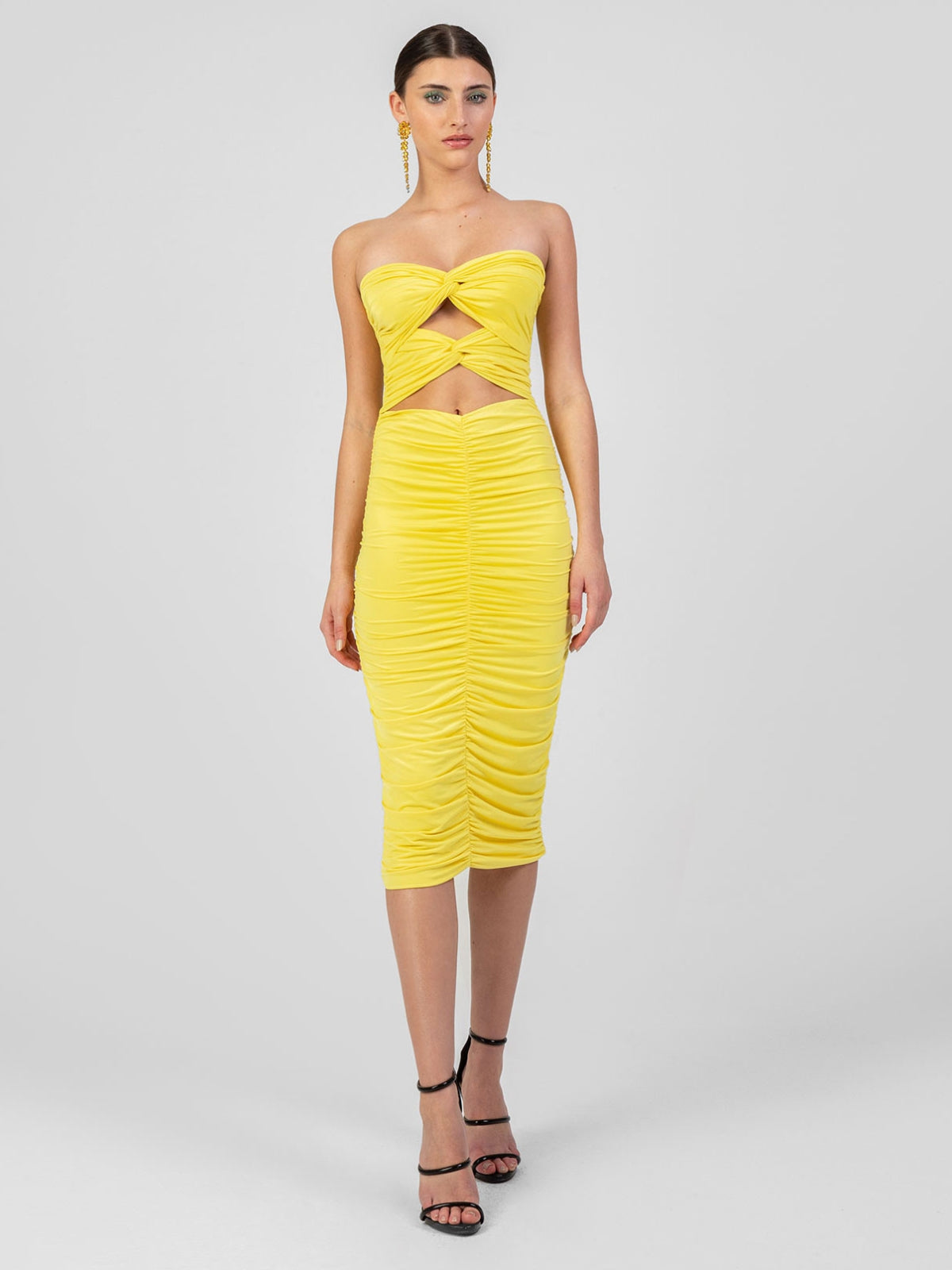 Irene Midi Dress Yellow