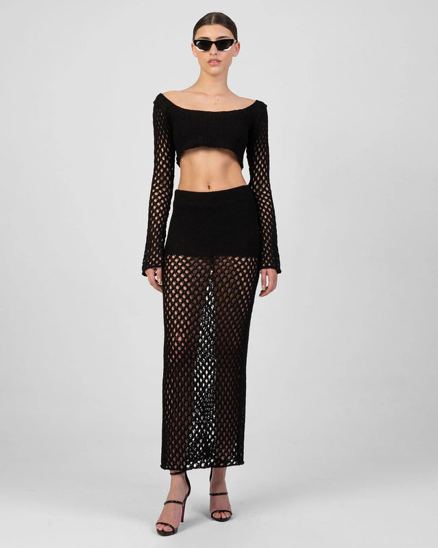 Dione Top & Skirt Black