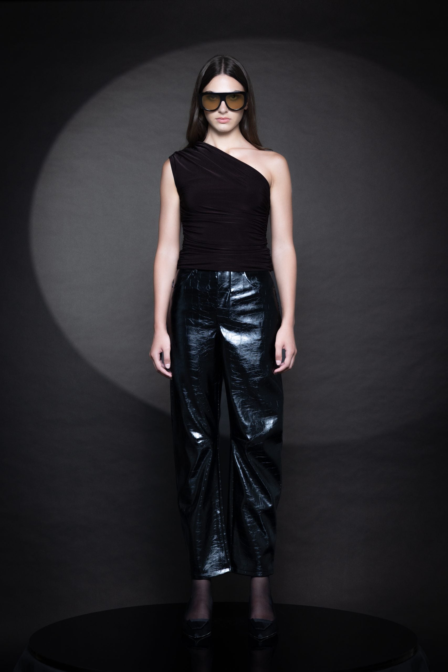Alaia Leather Barrel Pants