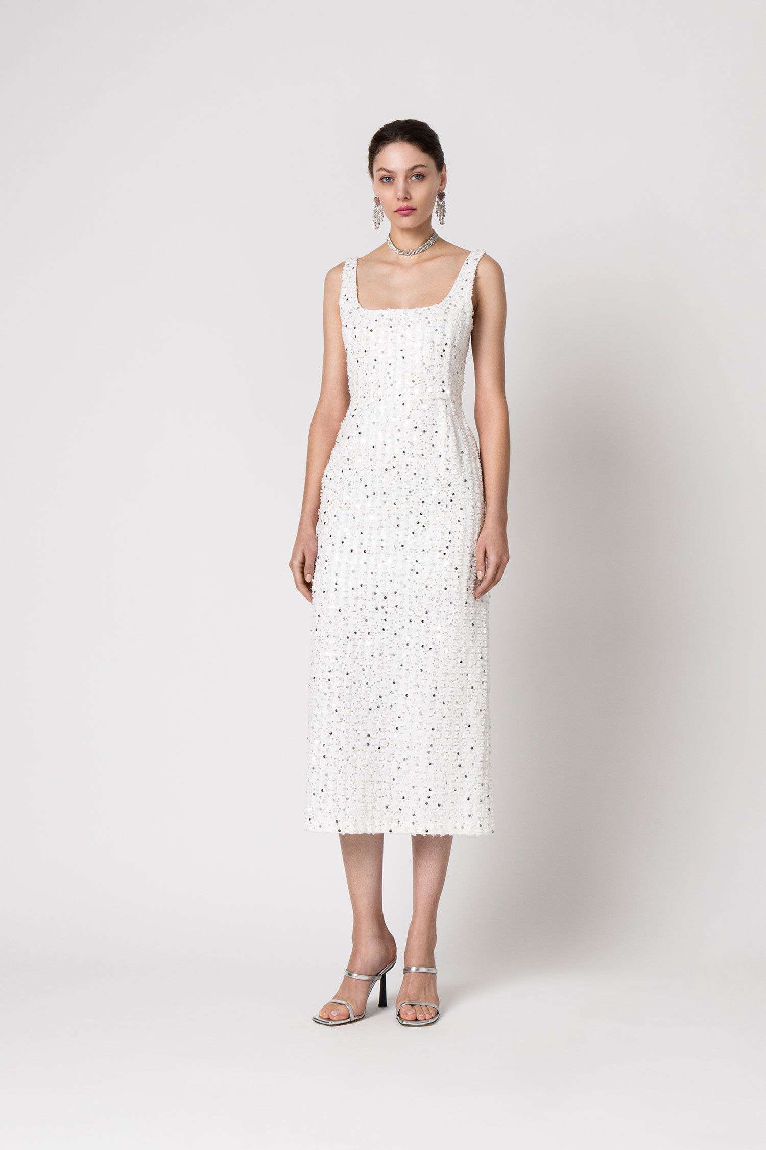 Blair Midi Dress White