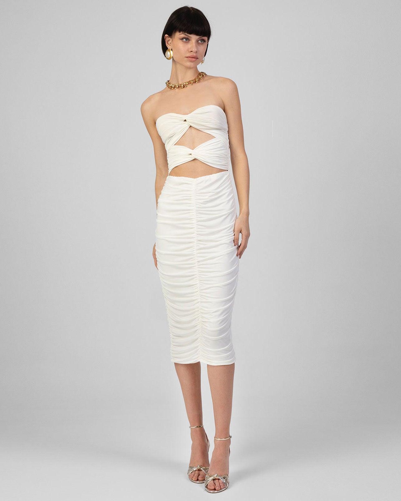 Irene Midi Dress White