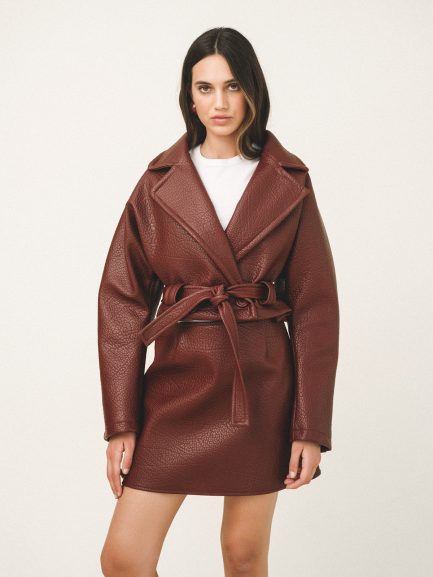 JOVANA Leather Jacket & Skirt