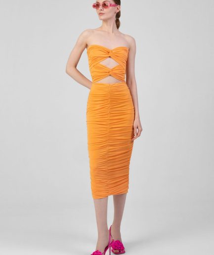 Irene Midi Dress Orange