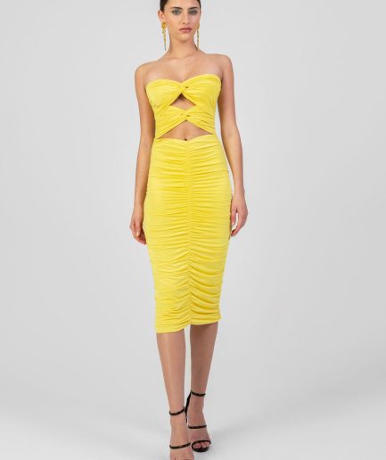 Irene Midi Dress Yellow
