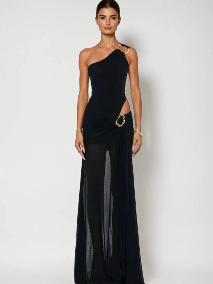 Malika One Shoulder Cutout Asymmetric Dress