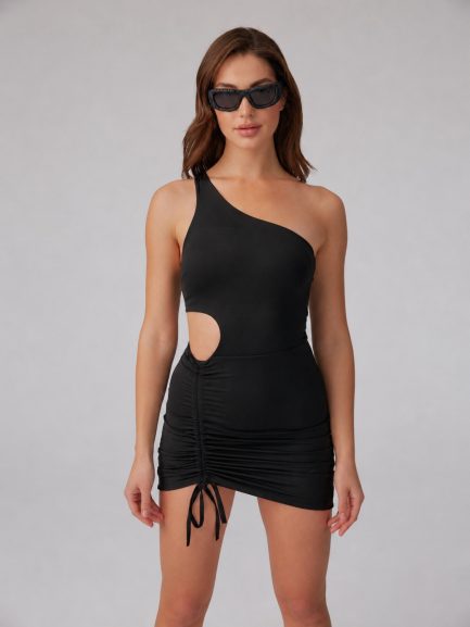 One-Shoulder Cut Out active dress