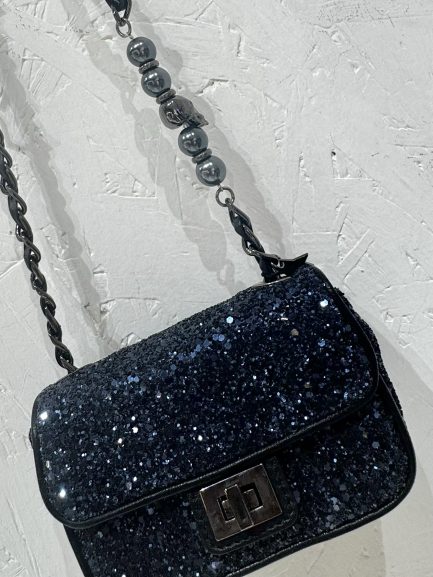 Philipp Plein Glitter Mini Bag Blue